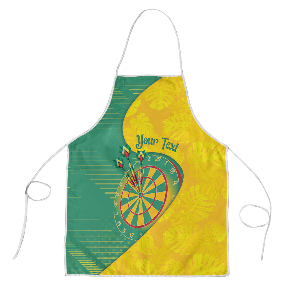 Personalized Darts Guyana Apron Dartboard Flag Color Tropical Leaves