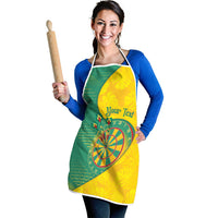 Personalized Darts Guyana Apron Dartboard Flag Color Tropical Leaves