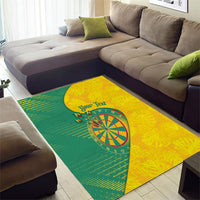 Personalized Darts Guyana Area Rug Dartboard Flag Color Tropical Leaves