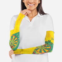 Personalized Darts Guyana Arm Sleeves Dartboard Flag Color Tropical Leaves