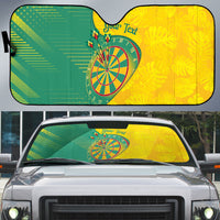 Personalized Darts Guyana Auto Sun Shade Dartboard Flag Color Tropical Leaves