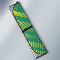 Personalized Darts Guyana Auto Sun Shade Dartboard Flag Color Tropical Leaves