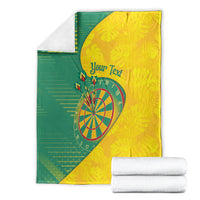 Personalized Darts Guyana Blanket Dartboard Flag Color Tropical Leaves