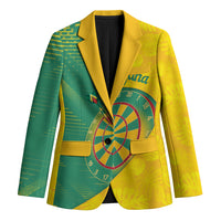 Personalized Darts Guyana Blazer Dartboard Flag Color Tropical Leaves