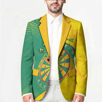 Personalized Darts Guyana Blazer Dartboard Flag Color Tropical Leaves