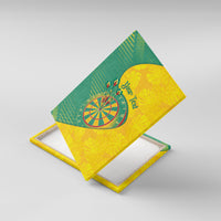Personalized Darts Guyana Canvas Wall Art Dartboard Flag Color Tropical Leaves