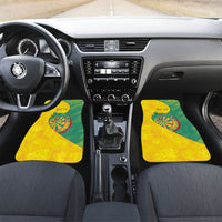 Personalized Darts Guyana Car Mats Dartboard Flag Color Tropical Leaves