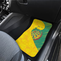 Personalized Darts Guyana Car Mats Dartboard Flag Color Tropical Leaves