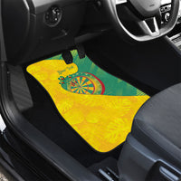 Personalized Darts Guyana Car Mats Dartboard Flag Color Tropical Leaves