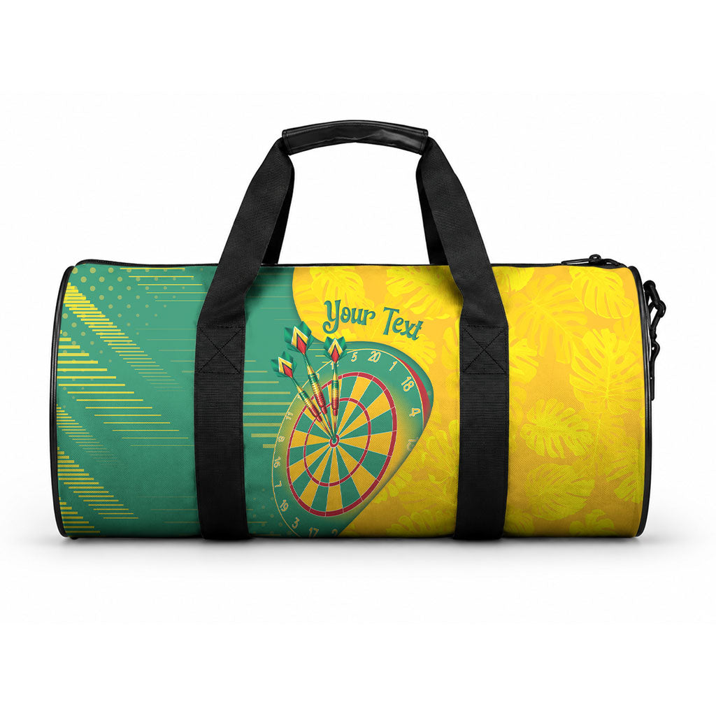 Personalized Darts Guyana Duffle Bag Dartboard Flag Color Tropical Leaves