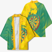 Personalized Darts Guyana Kimono Dartboard Flag Color Tropical Leaves