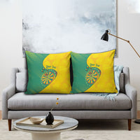 Personalized Darts Guyana Pillow Cover Dartboard Flag Color Tropical Leaves