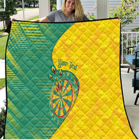 Personalized Darts Guyana Quilt Dartboard Flag Color Tropical Leaves