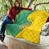 Personalized Darts Guyana Quilt Dartboard Flag Color Tropical Leaves