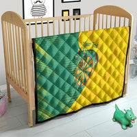 Personalized Darts Guyana Quilt Dartboard Flag Color Tropical Leaves