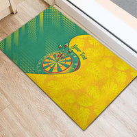 Personalized Darts Guyana Rubber Doormat Dartboard Flag Color Tropical Leaves