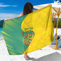 Personalized Darts Guyana Sarong Dartboard Flag Color Tropical Leaves