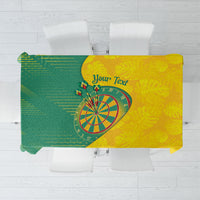 Personalized Darts Guyana Tablecloth Dartboard Flag Color Tropical Leaves