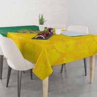 Personalized Darts Guyana Tablecloth Dartboard Flag Color Tropical Leaves