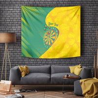 Personalized Darts Guyana Tapestry Dartboard Flag Color Tropical Leaves