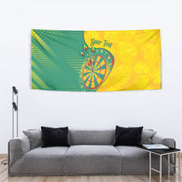 Personalized Darts Guyana Tapestry Dartboard Flag Color Tropical Leaves