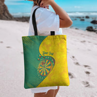 Personalized Darts Guyana Tote Bag Dartboard Flag Color Tropical Leaves