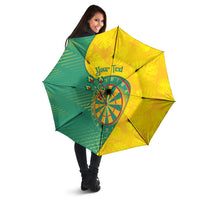 Personalized Darts Guyana Umbrella Dartboard Flag Color Tropical Leaves