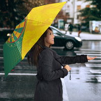 Personalized Darts Guyana Umbrella Dartboard Flag Color Tropical Leaves