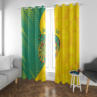 Personalized Darts Guyana Window Curtain Dartboard Flag Color Tropical Leaves