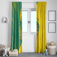 Personalized Darts Guyana Window Curtain Dartboard Flag Color Tropical Leaves
