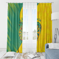 Personalized Darts Guyana Window Curtain Dartboard Flag Color Tropical Leaves
