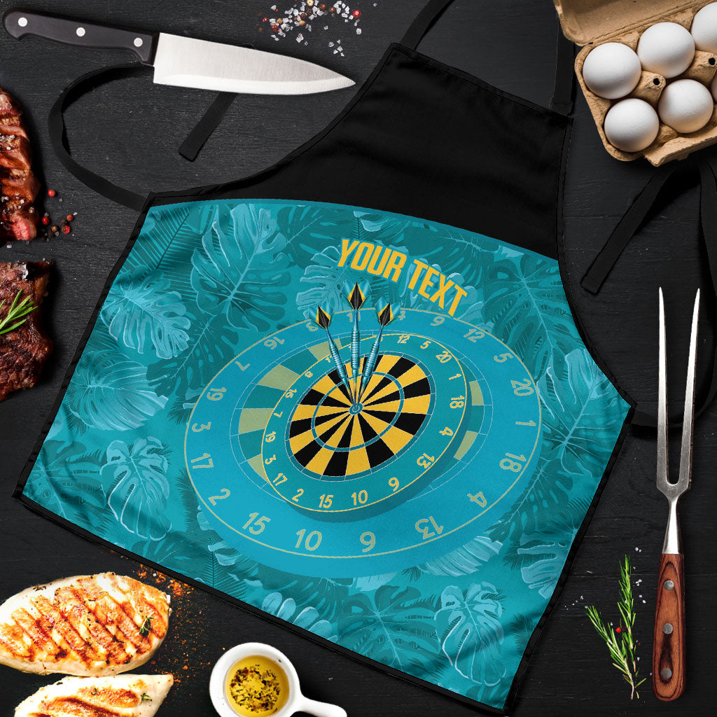 Personalized Darts Bahamas Apron Dartboard Flag Color Tropical Leaves
