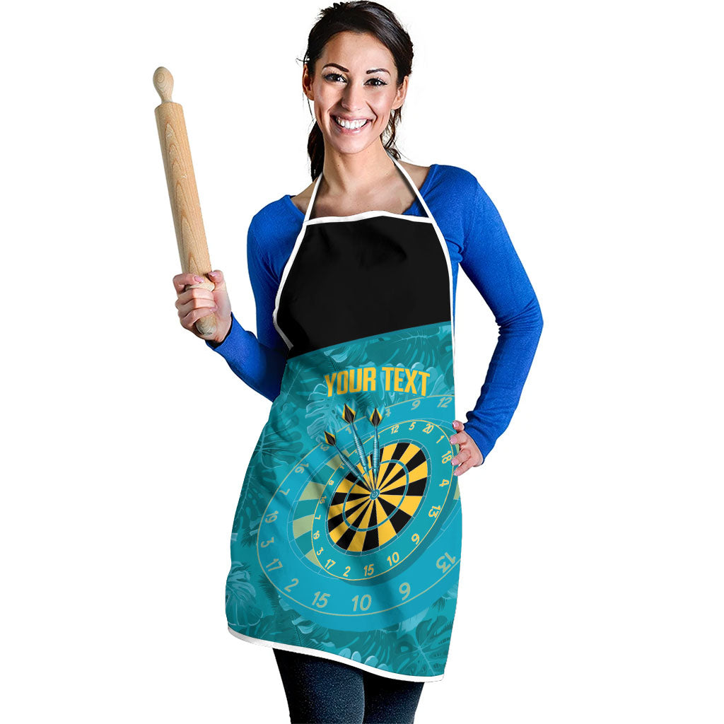 Personalized Darts Bahamas Apron Dartboard Flag Color Tropical Leaves