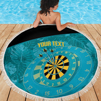 Personalized Darts Bahamas Beach Blanket Dartboard Flag Color Tropical Leaves