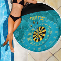 Personalized Darts Bahamas Beach Blanket Dartboard Flag Color Tropical Leaves