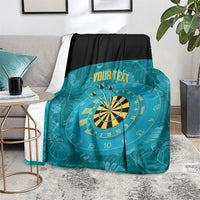 Personalized Darts Bahamas Blanket Dartboard Flag Color Tropical Leaves