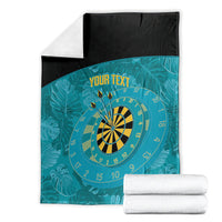 Personalized Darts Bahamas Blanket Dartboard Flag Color Tropical Leaves