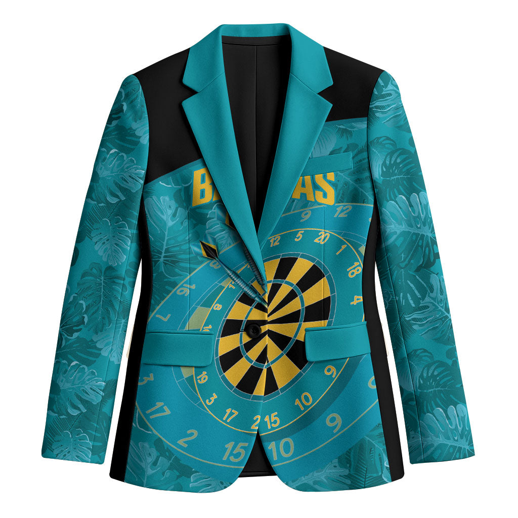 Personalized Darts Bahamas Blazer Dartboard Flag Color Tropical Leaves