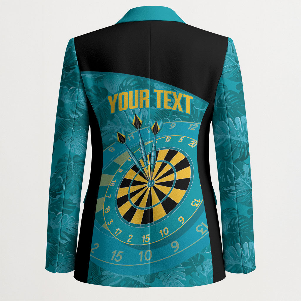 Personalized Darts Bahamas Blazer Dartboard Flag Color Tropical Leaves