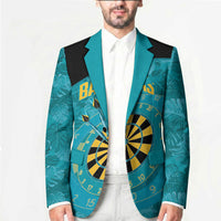 Personalized Darts Bahamas Blazer Dartboard Flag Color Tropical Leaves