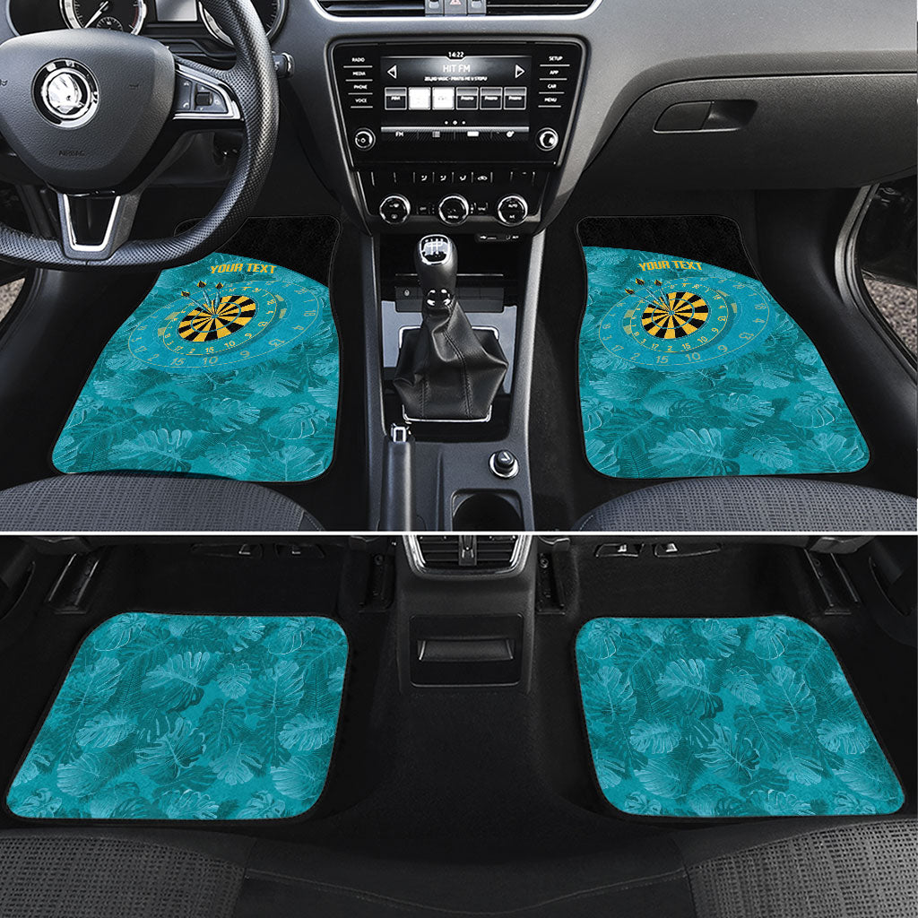 Personalized Darts Bahamas Car Mats Dartboard Flag Color Tropical Leaves