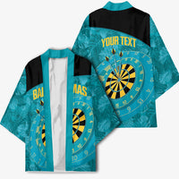 Personalized Darts Bahamas Kimono Dartboard Flag Color Tropical Leaves