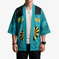 Personalized Darts Bahamas Kimono Dartboard Flag Color Tropical Leaves