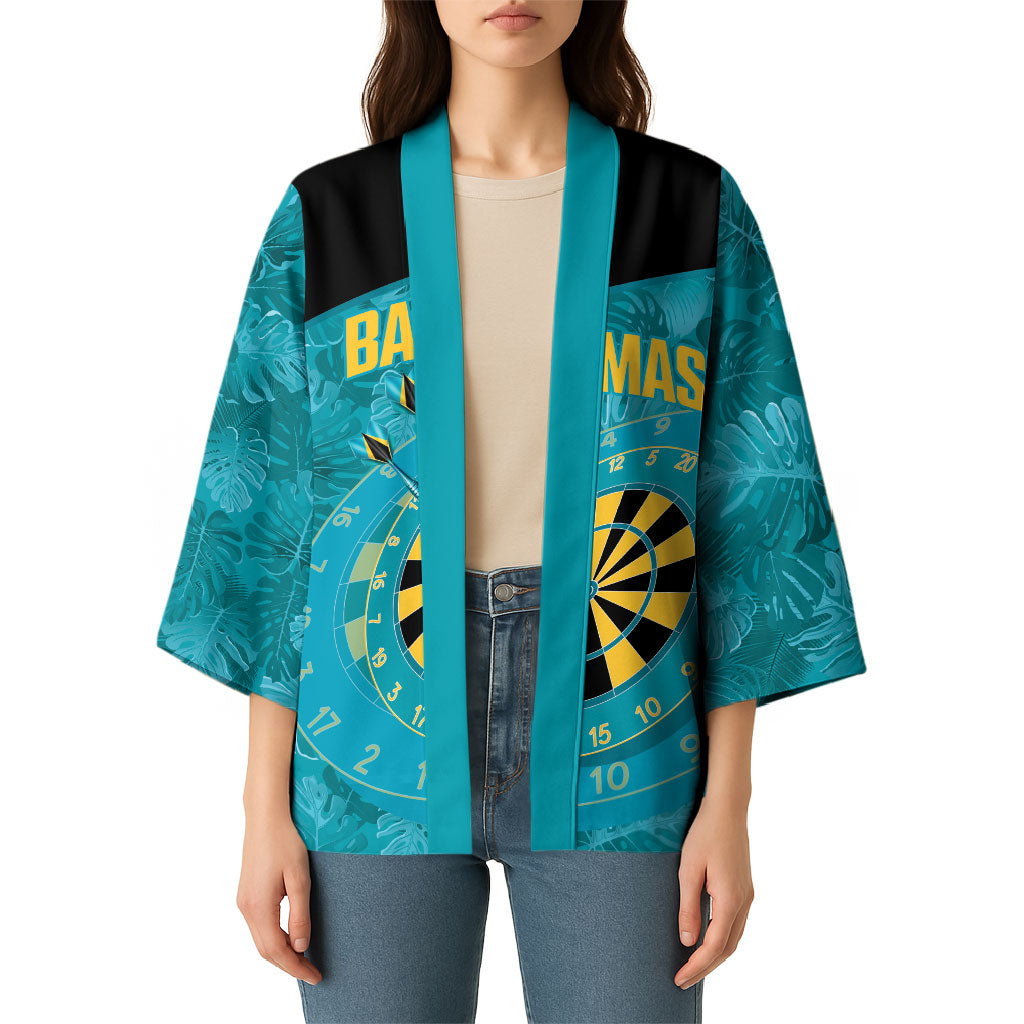 Personalized Darts Bahamas Kimono Dartboard Flag Color Tropical Leaves