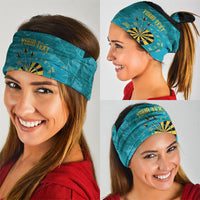 Personalized Darts Bahamas Neck Gaiter Dartboard Flag Color Tropical Leaves