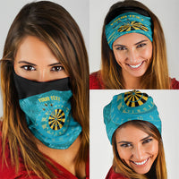 Personalized Darts Bahamas Neck Gaiter Dartboard Flag Color Tropical Leaves