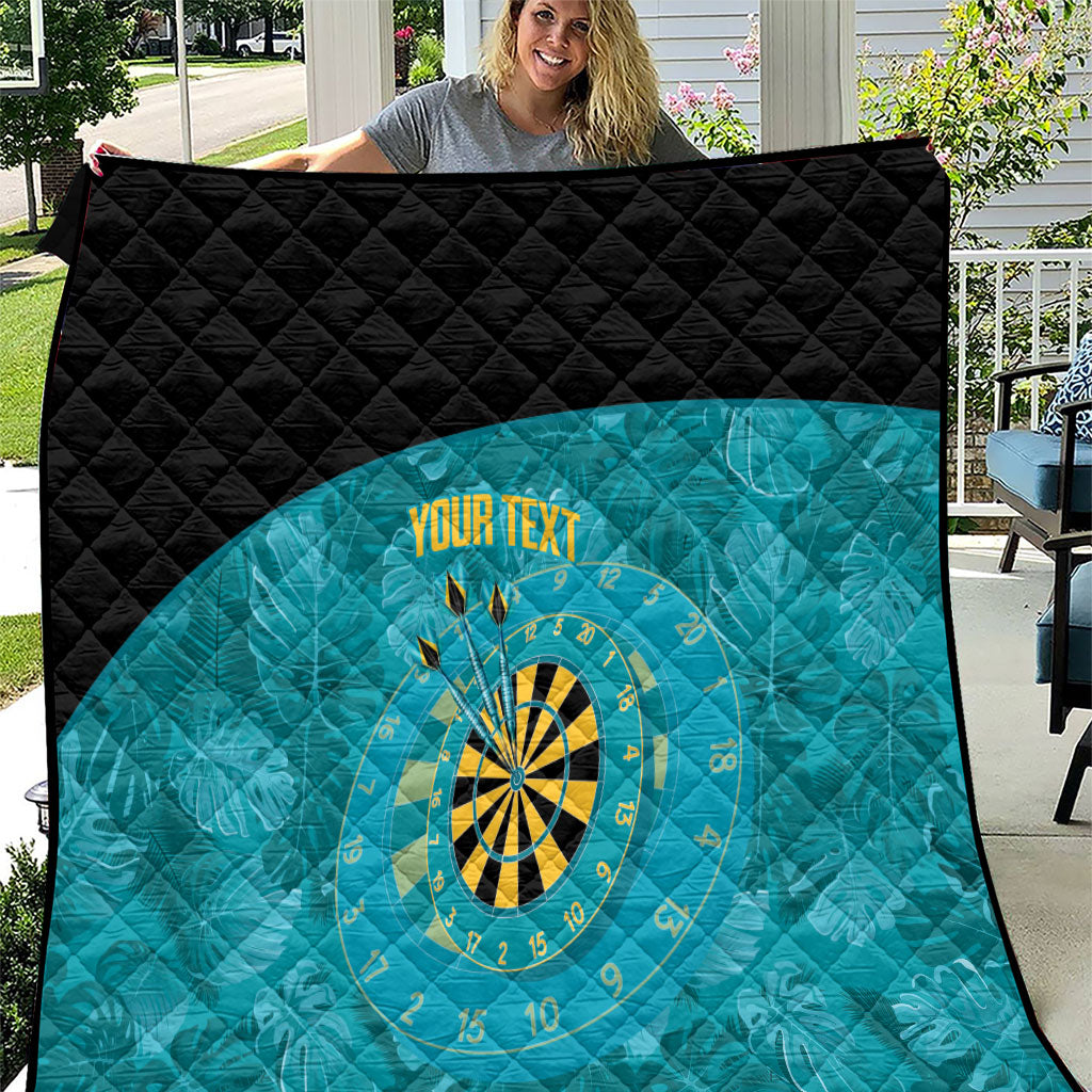 Personalized Darts Bahamas Quilt Dartboard Flag Color Tropical Leaves