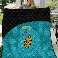 Personalized Darts Bahamas Quilt Dartboard Flag Color Tropical Leaves