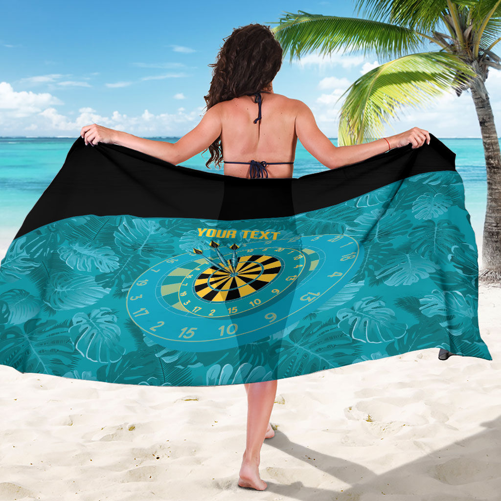 Personalized Darts Bahamas Sarong Dartboard Flag Color Tropical Leaves