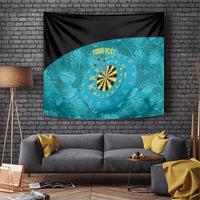 Personalized Darts Bahamas Tapestry Dartboard Flag Color Tropical Leaves
